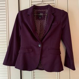 The Limited Plum Cotton Blazer